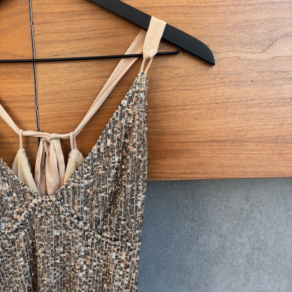 Free People Gold Mini Dress - Picture 7 of 15